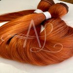 Cabelo Telado/Tecido Ruivo Laranjinha #2 Fibra Russa Ultra Realista 70cm 150g - Imagem 2