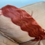 Cabelo Telado/Tecido Ruivo Laranjinha #1 Ondulado 60cm 200g. - Imagem 2