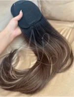 Aplique Rabo de Cavalo Morena Iluminada #1 Liso Fibra Russa. - Imagem 5