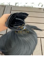 Kit Mega Hair 3 Telinhas TIC-TAC Preto Liso Bio Luxo Prime - Imagem 2