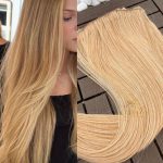 Kit Mega Hair 4 Telinhas TIC-TAC Loiro Perolado Liso Bio Luxo Prime.