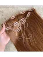 Kit Mega Hair 3 Telinhas TIC-TAC Ruivo Cobreado Liso Bio Luxo Prime. - Imagem 2