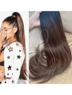 Aplique Rabo de Cavalo Morena Iluminada #1 Liso Fibra Russa. - Imagem 7