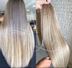 Cabelo Telado/Tecido Mesclado Claro Liso Fibra Russa 80cm 200g