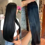 Mega Hair Tic-Tac Preto Liso Fibra Bio Luxo Prime.