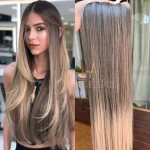 Mega Hair Tic-Tac Morena Iluminada + Pontas Mel Liso Fibra Bio Luxo Prime.