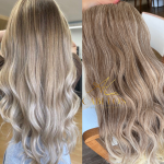 Mega Hair Tic-Tac Mesclado Pérola + Pontas Claras Ondulado Fibra Bio Luxo Prime.