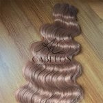 Cabelo Telado/Tecido Loiro Escuro-12# Ondulado Fibra Russa 60cm 200g - Imagem 4