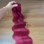 Cabelo Telado/Tecido Vermelho-Bug2 Ondulado Fibra Russa 60cm 200g - Imagem 6