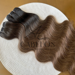 Cabelo Telado/Tecido Morena Iluminada-T1B/108 Ondulado Fibra Russa 60cm 200g - Imagem 4