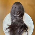 Aplique Rabo de Cavalo Ary Castanho Claro 60cm 140g Fibra Europeia. - Imagem 5