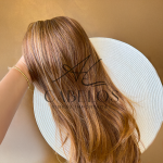 Aplique Rabo de Cavalo Ary Loiro Mesclado  60cm 140g Fibra Europeia. - Imagem 6