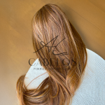 Aplique Rabo de Cavalo Ary Loiro Mesclado  60cm 140g Fibra Europeia. - Imagem 5