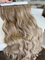 Mega Hair Tic-Tac Mesclado Pérola Ondulado Fibra Bio Luxo Prime. - Imagem 2