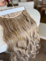 Mega Hair Tic-Tac Mesclado Pérola Ondulado Fibra Bio Luxo Prime. - Imagem 3