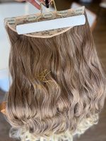 Mega Hair Tic-Tac Mesclado Pérola + Pontas Claras Ondulado Fibra Bio Luxo Prime. - Imagem 2