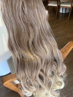 Mega Hair Tic-Tac Mesclado Pérola + Pontas Claras Ondulado Fibra Bio Luxo Prime. - Imagem 4