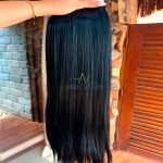 Mega Hair Tic-Tac Preto Liso Fibra Bio Luxo Prime. - Imagem 3