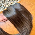 Mega Hair Tic-Tac Castanho Claro Liso Fibra Bio Luxo Prime. - Imagem 2