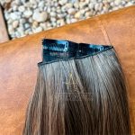 Mega Hair Tic-Tac Morena Iluminada + Pontas Mel Liso Fibra Bio Luxo Prime. - Imagem 5