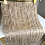 Mega Hair Tic-Tac Mesclado Pérola Liso Fibra Bio Luxo Prime. - Imagem 4