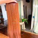 Mega Hair Tic-Tac Ruivo Cobreado  Liso Fibra Bio Luxo Prime. - Imagem 2