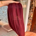 Mega Hair Tic-Tac Vermelho Marsala Liso Fibra Bio Luxo Prime. - Imagem 2