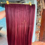 Mega Hair Tic-Tac Vermelho Marsala Liso Fibra Bio Luxo Prime. - Imagem 4