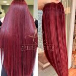 Mega Hair Tic-Tac Vermelho Marsala Liso Fibra Bio Luxo Prime.