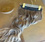 Mega Hair Tic-Tac + Fio Invisible Fibra Russa Suzan 50cm 120g- Mesclado Mel - Imagem 4