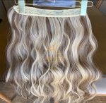 Mega Hair Tic-Tac + Fio Invisible Fibra Russa Suzan 50cm 120g- Mesclado Perolado - Imagem 2