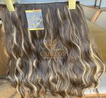 Mega Hair Tic-Tac + Fio Invisible Fibra Russa Suzan 50cm 120g- Morena Iluminada - Imagem 4
