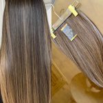 Mega Hair Tic-Tac + Fio Invisible Fibra Russa Cindy 60cm 120g- Mesclado Pérolado