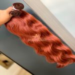 Cabelo Telado/Tecido Ruivo Laranjinha #1 Ondulado 60cm 200g. - Imagem 5