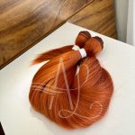 Cabelo Telado/Tecido Ruivo Laranjinha #2 Fibra Russa Ultra Realista 70cm 150g - Imagem 5