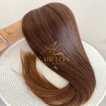 Cabelo Telado/Tecido Fibra Europeia Liso 75cm Mesclado Mel - Imagem 5