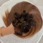 Cabelo Telado/Tecido Fibra Europeia Liso 75cm Mesclado Mel - Imagem 6