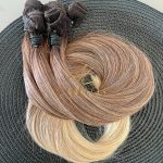 Cabelo Telado/Tecido Fibra Europeia Liso 75cm Mesclado Pérola Esfumado - Imagem 5