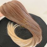 Cabelo Telado/Tecido Fibra Europeia Liso 75cm Mesclado Pérola Esfumado - Imagem 4