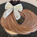 Cabelo Telado/Tecido Fibra Europeia Liso 75cm Mesclado Pérola Esfumado - Imagem 3