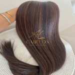 Cabelo Telado/Tecido Fibra Europeia Liso 75cm Morena Iluminada #1 - Imagem 3