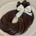 Cabelo Telado/Tecido Fibra Europeia Liso 75cm Morena Iluminada #1 - Imagem 4