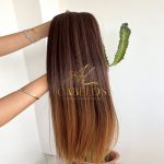 Cabelo Telado/Tecido Fibra Europeia Liso 75cm Morena Iluminada #2 - Imagem 5