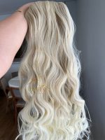 Mega Hair Tic-Tac Loiro Pérola Claro Ondulado Fibra Bio Luxo Prime. - Imagem 2