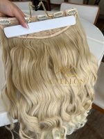 Mega Hair Tic-Tac Loiro Pérola Claro Ondulado Fibra Bio Luxo Prime. - Imagem 4
