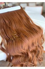 Mega Hair Tic-Tac Ruivo Cobreado Ondulado Fibra Bio Luxo Prime. - Imagem 3