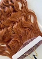 Mega Hair Tic-Tac Ruivo Cobreado Ondulado Fibra Bio Luxo Prime. - Imagem 4