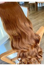 Mega Hair Tic-Tac Ruivo Cobreado Ondulado Fibra Bio Luxo Prime. - Imagem 2