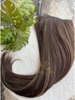 Mega Hair Tic-Tac 4pçs Fibra Russa Liso 60cm 200g, Morena Iluminada (OP427613#) - Imagem 3