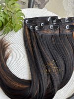 Mega Hair Tic-Tac 4pçs Fibra Russa Liso 60cm 200g, Morena Iluminada (OP43027#) - Imagem 5